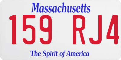 MA license plate 159RJ4