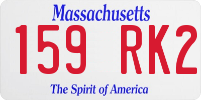 MA license plate 159RK2