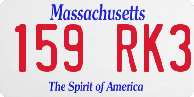 MA license plate 159RK3