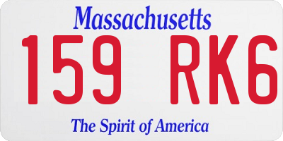 MA license plate 159RK6