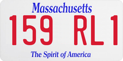 MA license plate 159RL1