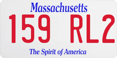 MA license plate 159RL2