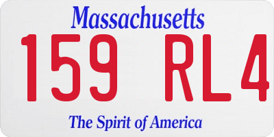 MA license plate 159RL4