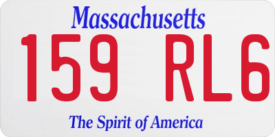 MA license plate 159RL6