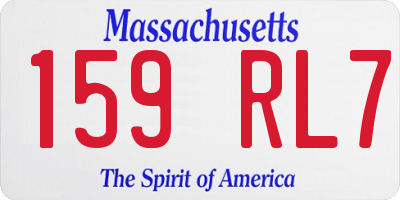 MA license plate 159RL7