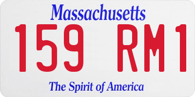 MA license plate 159RM1