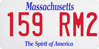 MA license plate 159RM2