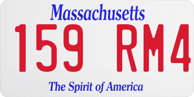 MA license plate 159RM4