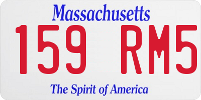 MA license plate 159RM5