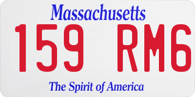 MA license plate 159RM6
