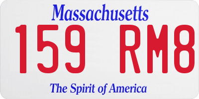 MA license plate 159RM8