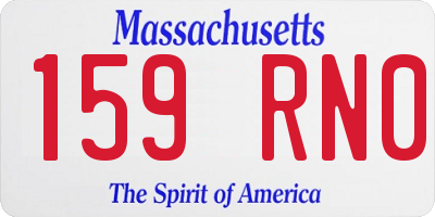 MA license plate 159RN0