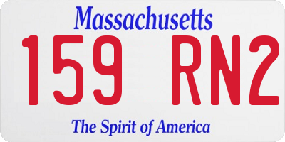 MA license plate 159RN2