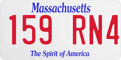 MA license plate 159RN4