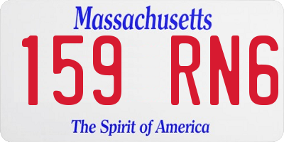 MA license plate 159RN6