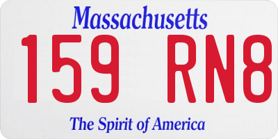 MA license plate 159RN8