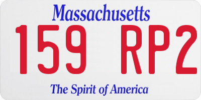 MA license plate 159RP2