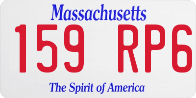 MA license plate 159RP6