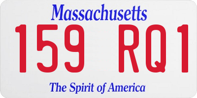 MA license plate 159RQ1