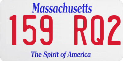 MA license plate 159RQ2