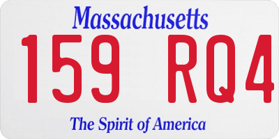 MA license plate 159RQ4