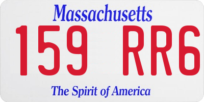 MA license plate 159RR6