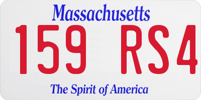 MA license plate 159RS4