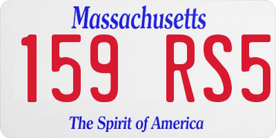 MA license plate 159RS5