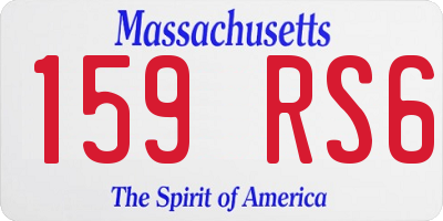 MA license plate 159RS6