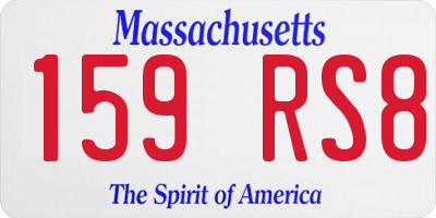 MA license plate 159RS8