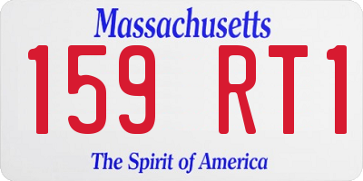 MA license plate 159RT1