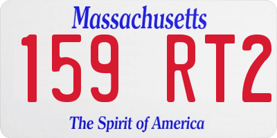 MA license plate 159RT2