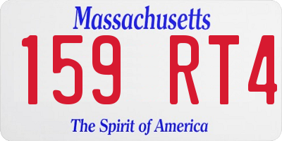 MA license plate 159RT4