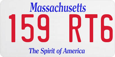 MA license plate 159RT6