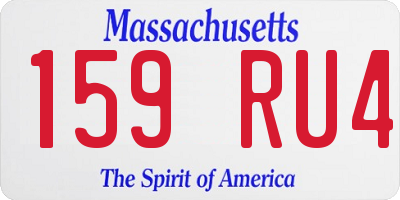 MA license plate 159RU4