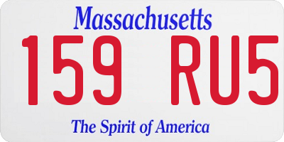 MA license plate 159RU5