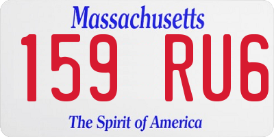 MA license plate 159RU6