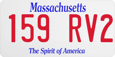 MA license plate 159RV2