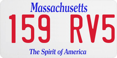 MA license plate 159RV5