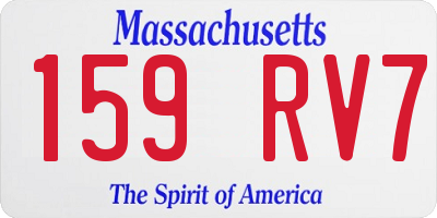 MA license plate 159RV7