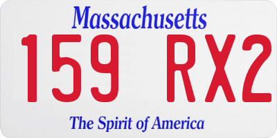 MA license plate 159RX2