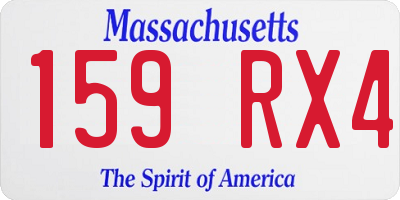MA license plate 159RX4