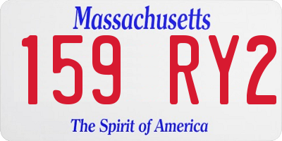 MA license plate 159RY2