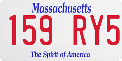 MA license plate 159RY5
