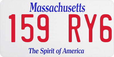 MA license plate 159RY6