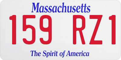 MA license plate 159RZ1
