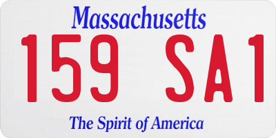 MA license plate 159SA1