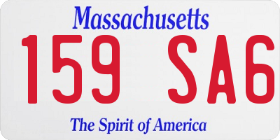 MA license plate 159SA6