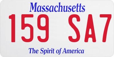 MA license plate 159SA7
