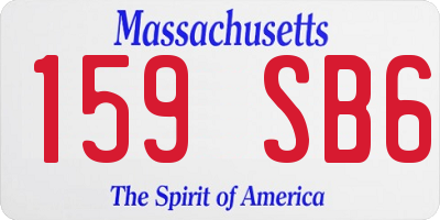 MA license plate 159SB6